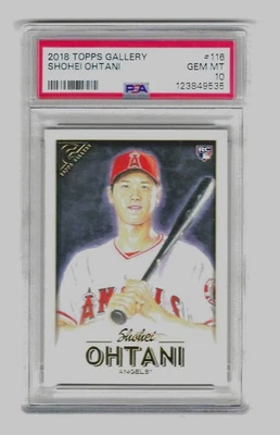 2018 Topps Gallery Shohei Ohtani Rookie PSA 10 GEM MINT - Image 1 of 2