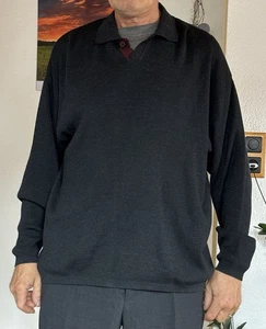 Schwarzer Herren Polo Strickpulli von Claudio Campione Gr. M - Bild 1 von 3
