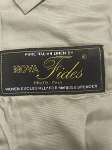 MARKS&SPENCER Collection Pure Italian Linen 2buttons Notched Blazer Mens U.K-46 - Picture 1 of 24