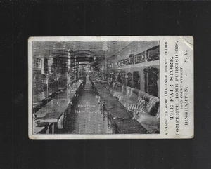 BINGHAMTON NY OLD POSTCARD bw INTERIOR FAIR STORE IMMENSE 1st FLOOR 1917 Chairs - Picture 1 of 2