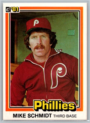 Tarjeta de béisbol Donruss 1981 #11 Mike Schmidt Philadelphia Phillies MLB Foto 1 de 2