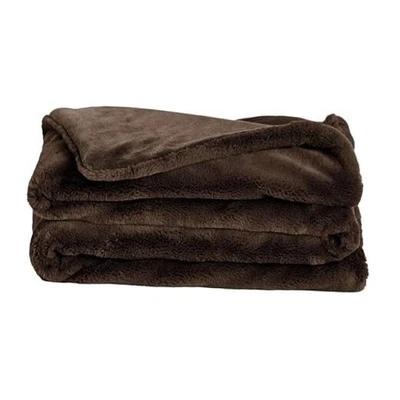 Lil’ Marsh - Faux Fur Blanket - Durable, Small (50" x 60") Chocolate Hair - Image 1 of 4
