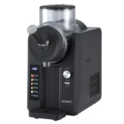 Devanti 6in1 Slushie Machine Ice Cream Maker 2L Frozen Smoothies Milkshake Black - image 1 of 4