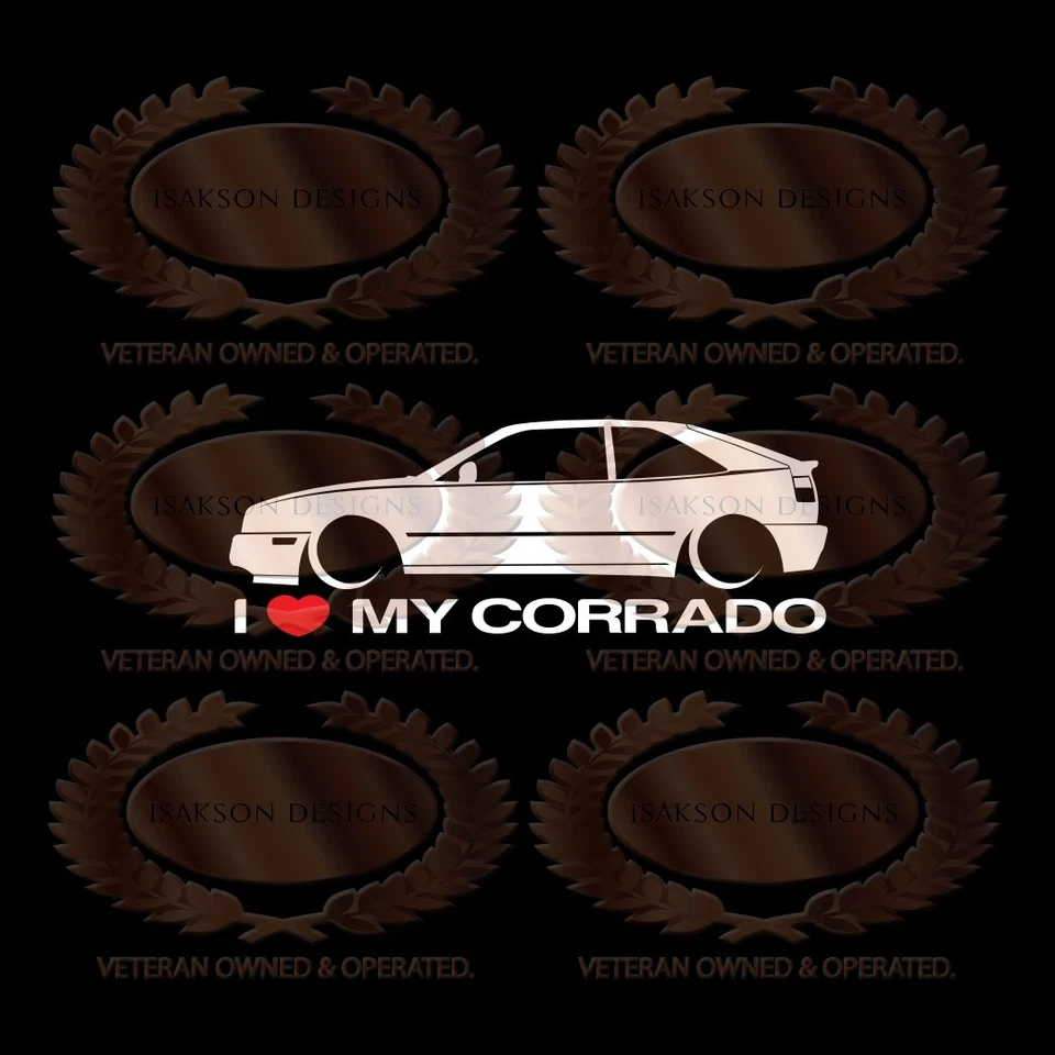 I Love My Corrado Decal Sticker For VW Volkswagen VR6 SLC G60 - Image 1 of 1