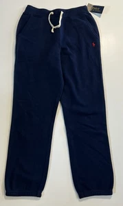 Polo Ralph Lauren Fleece Sweatpants Boys Medium 10-12 Cruise Navy - Picture 1 of 7