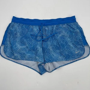 Nike Dri Fit Laufshorts Damen XL blau weiß Wellenmuster Gym 904889-435 - Bild 1 von 8