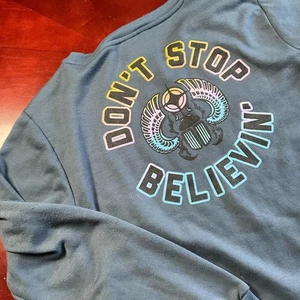 Damen-Sweatshirt Journey Don’t Stop Believin Rundhalsausschnitt blau Grafikband (XXL) - Bild 1 von 8