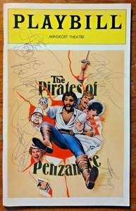 1981 Besetzung signierter Spielzettel "Die Piraten von Penzance" - Minskoff Theater - Bild 1 von 3