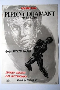 ASCHE & DIAMANTEN POLNISCH EWA KRZYZANOWSKA 1958 ANDRZEJ WAJDA EXYU FILMPOSTER - Bild 1 von 2