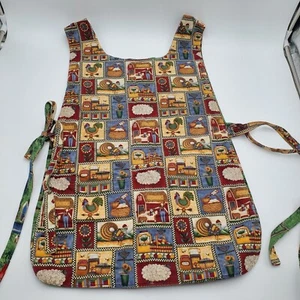 Side Tie Adjustable Smock Apron Chickens Sheep Reversable Farm Life Cows Tractor - Picture 1 of 8