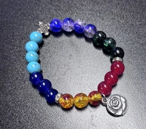 8mm Handmade Women,Men Beaded Bracelet Stretch Healing Natural Gemstone, 12 pcs - Picture 1 of 3