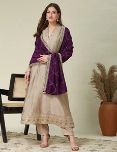 Salwar Kameez Pakistanisches Kleid Konfektion Anzüge Indisch Hochzeit Party Bollywood - Bild 1 von 7