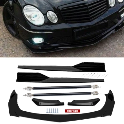 Front Rear Bumper Lip Spoiler Splitter Body Kit Side Skirt For Mercedes-Benz W - Image 1 of 4