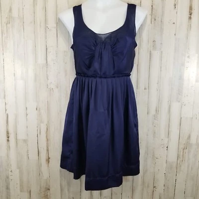 American Eagle Outfitters Womens Dress 6 Blue Sleeveless Pleated Mini I12 - Image 1 of 4