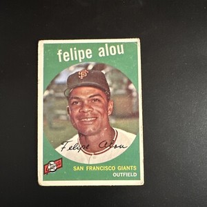 1959 Topps Baseball # 102 Felipe Alou Giants Rookie