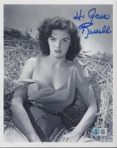 JANE RUSSELL ACTRESS SIGNED AUTOGRAPHED 8X10 PHOTO W/ BECKETT AUTHENTICATION - Picture 1 of 1