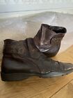 Gabor Brown Leather Ankle Boots Size 6 (4BB)