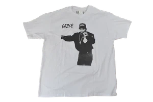 Eazy-E Mens Rapper Eazy E With Microphone Graphic White Tee Shirt New XL, 2XL - Picture 1 of 1