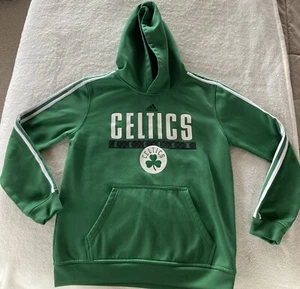 Boston Celtics Youth Large fits Pullover Hoodie by Adidas Green - Picture 1 of 6