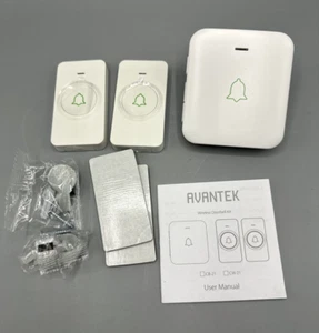 Timbre Inalámbrico, Mini Impermeable con 2 Mandos a Distos Blanco - Imagen 1 de 5
