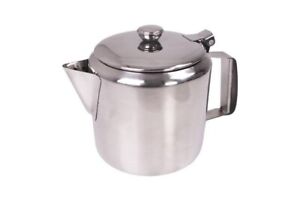 Stainless Steel Plain Hinged Teapot - 4 Sizes Available