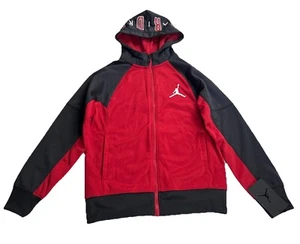 Air Jordan Big Boys Jumpman Logo Sport Therma Full-Zip Sweatshirt Size M Gym Red - Picture 1 of 12