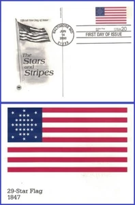 USA3 #UX330 U/A PIEZAS ARTCRAFT FDC The Stars and Stripes 29 estrellas bandera - Imagen 1 de 1