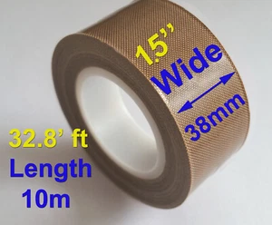 1 Roll PTFE Adhesive Tape Nonstick 0.13mm x 38mm x 33ft - Picture 1 of 12