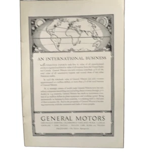 Vintage 1927 General Motors An International Business Ad Werbung - Bild 1 von 4
