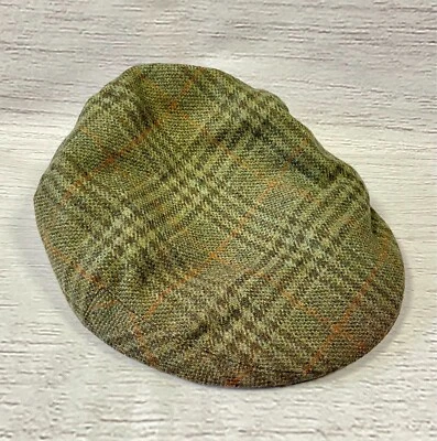Vintage Flat Cap | Mens Vintage Green Checked Failsworth Flat Cap, Vintage Style - Image 1 of 4