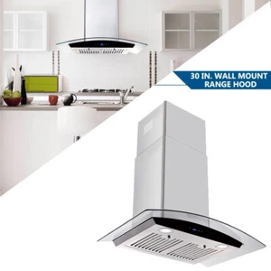 30 inch Ducted Wall Mount Range Hood in Stainless Steel 700CFM Touch Control LED - Picture 1 of 8
