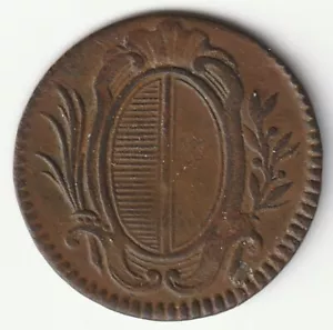 1789 Swiss Cantons Lucerne Luzern Rappen Copper Small Nice Grade Free Shipping - Picture 1 of 2