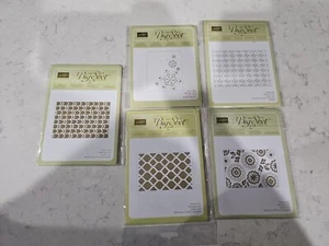 Lot Of 4 Stampin Up! Textured Impressions Lovely Lace, Flurry -Sizzix Big Shot - Picture 1 of 9