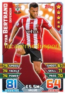 219 RYAN BERTRAND # SOUTHAMPTON FC TOPPS PREMIER LEAGUE 2015 2016 MATCH ATTAX - Bild 1 von 1