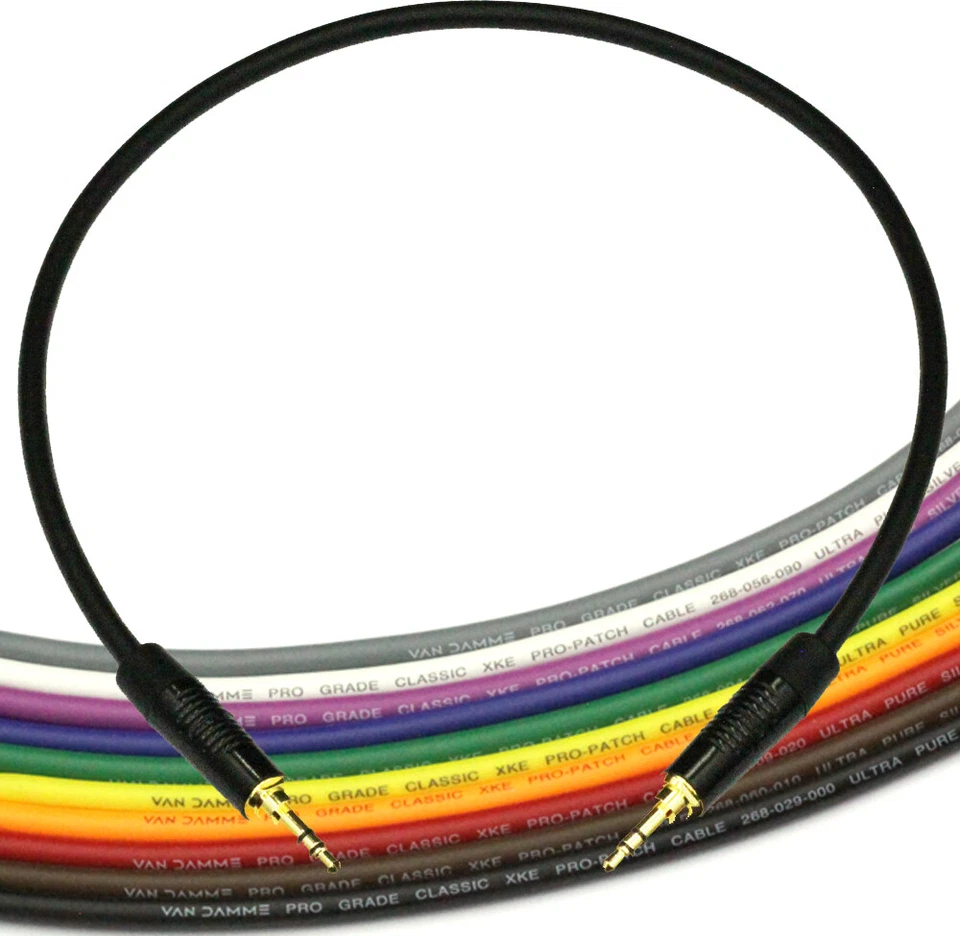 Mini Klinkenkabel 3,5 mm Van Damme Stereo Auto iPod Telefon AUX Kopfhörerkabel