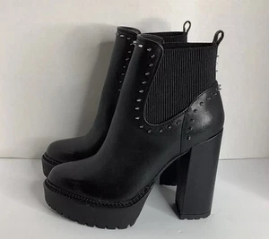 Gianni Bini Raanta Two Studded Lug Sole Platform Booties Size 8.5 M - Picture 1 of 9