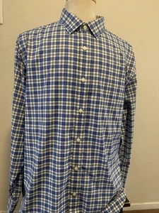 Herren XXL Langarm Knopfleiste kariert weiß blau - Bild 1 von 16
