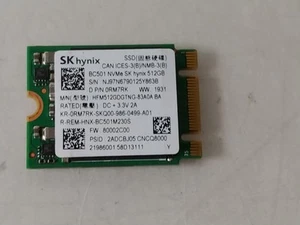 SK Hynix BC501 HFM512GDGTNG 512 GB NVMe 30mm SSD - Picture 1 of 6