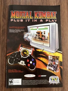 Mortal Kombat Plug It In & Play Print Ad Jakks Pacific Video Game Toy Midway  - Picture 1 of 4