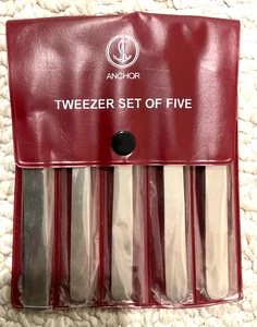 New Watchmakers Set(5) of Assorted Stainless Tweezers - Picture 1 of 2