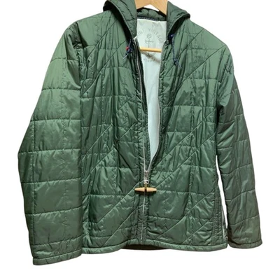 45RPM绗缝橄榄绿色夹克带帽和侧袋二手 — 第 1/3 张图片