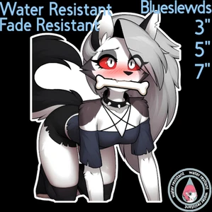 Hellava Boss Hellhound Loona 3" / 5" / 7" Lewd Anime Laptop Bottle Sticker - Picture 1 of 1