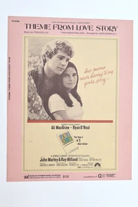 VINTAGE PROMOTIONAL MOVIE SHEET MUSIC 'THEME FROM LOVE STORY' PARAMOUNT PICTURES - Bild 1 von 6