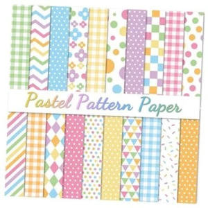 60 Sheets Pastel Pattern Paper Spring Summer Scrapbook Paper Candy Color  - Picture 1 of 8