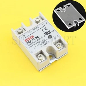 Relè a stato solido DC-AC SSR-75DA 75A 3-32VDC a 24-380 V modulo CA commutazione rapida - Foto 1 di 6