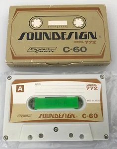 SOUNDESIGN TAPE Model 772 COMPACT CASSETTE C-60 LOW NOISE NOS unused Blank Audio - Picture 1 of 6