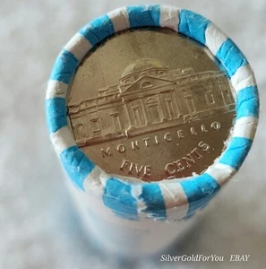 2019-D 2018-D JEFFERSON BANK ROLL NICKELS 5 CENT UNCIRCULATED FULL STEPS LOOMIS  - Bild 1 von 7