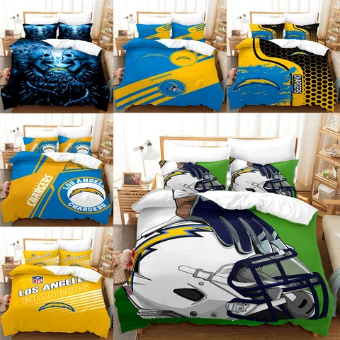 Los Angeles Chargers 3Pcs Bedding Set Soft Duvet/Comforter Cover Pillowcases Cover