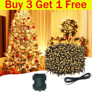 Fairy Lights LED Battery Operated Timer - Indoor Outdoor Christmas Xmas Tree UK - Picture 1 of 17