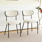 Dining Chairs Set of 2 Round Upholstered Dining Room Kitchen Chairs Metal Legs